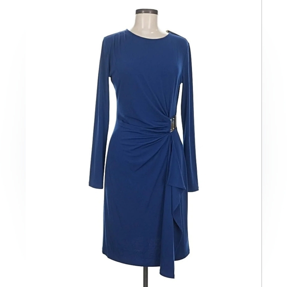 MICHAEL Michael Kors Dresses & Skirts - MICHAEL Michael Kors Sapphire Long Sleeve Dress with Silver Detail